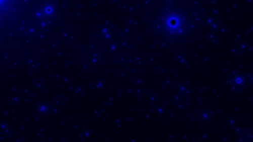 Abstract Blue Glowing Particles Space Background Loop