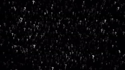 Abstract Floating Question Mark Symbols Loop Background
