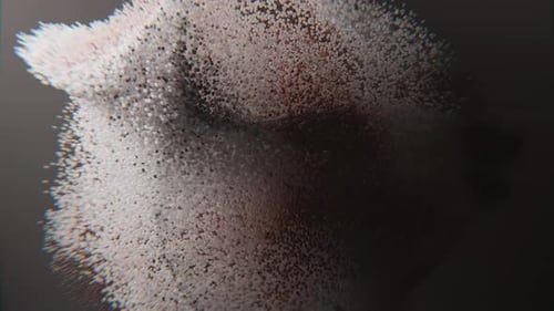 Abstract Fluid Particle Cloud Motion Background Animation