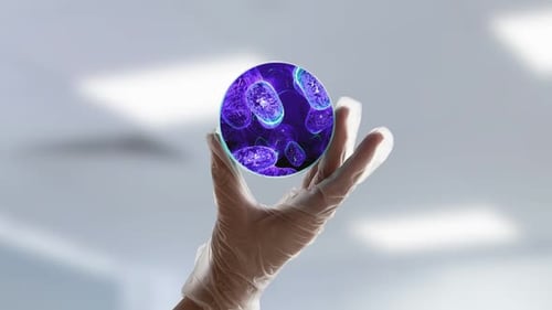 Animated Microbes in Petri Dish for Science and Healthcare