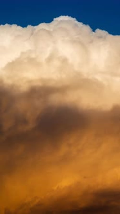 Soft Orange Sunset Clouds Moving Across The Sky In A Calm Cinematic Flow