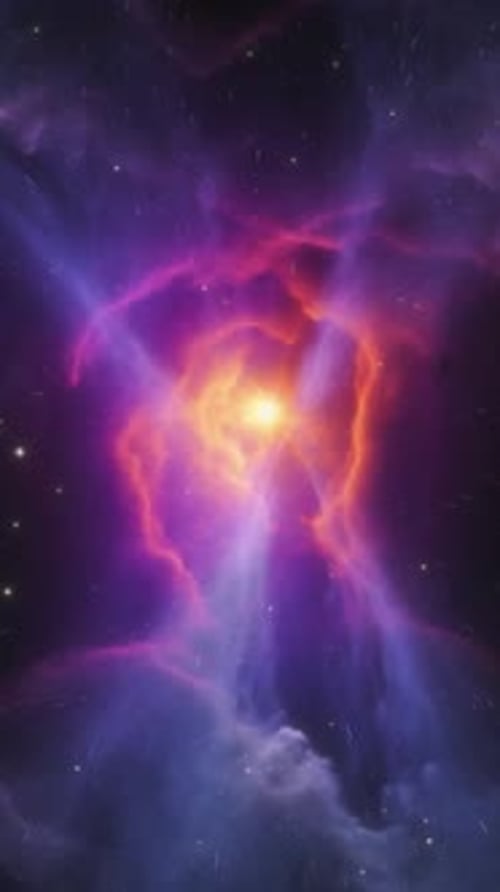 Animated Nebula Clouds with Starry Space Background