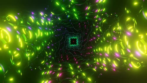 Disco Strobe Lights in Neon Create an Electrifying VJ Loop Backdrop