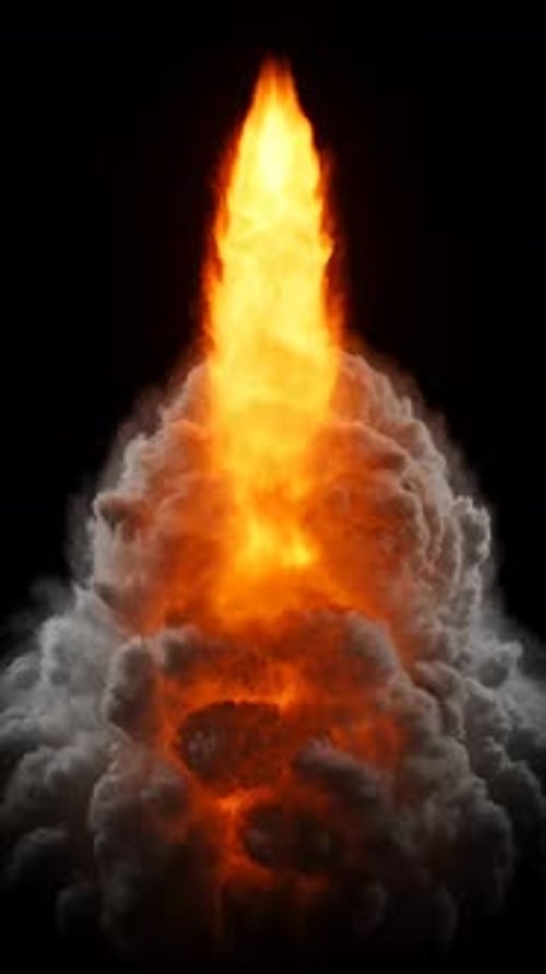Orange Exhaust Flame