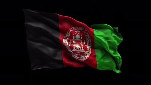 Realistic Waving Afghanistan Flag Animation