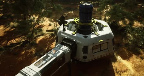 Exploration Facility Located in a Remote Area Showcasing Advanced Technology