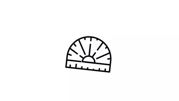 Protractor Animated Outline Icon, Elements Motion Graphics ft. angle ...
