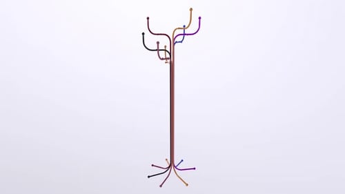 Colorful Modern Tree-Shaped Coat Rack