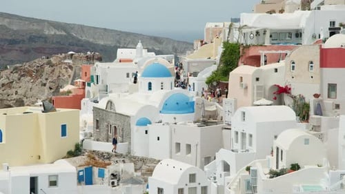 Edificios en el pueblo griego de Oia, Santorini