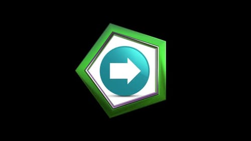 Arrow Icon Soft Green Round Button V2