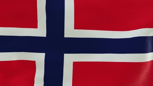 Norway Flag Slow Motion