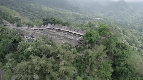 Drone Orbiting Bena Village, Indonesia