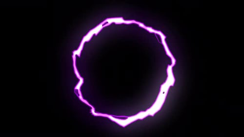 Neon Electric Circle Reveal Animation