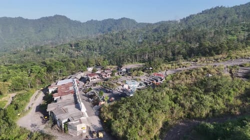 Aerial Bungker Kaliadem Merapi