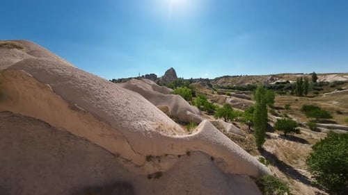 Dramatic Cappadocia Landscape, Turkey, Aerial Drone Footage