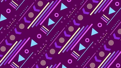 colorful square and circle falling background 4k animation design