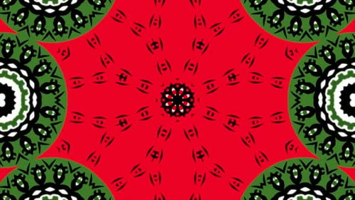 Rote Mandala-Schleife mit ethnischem Hintergrund