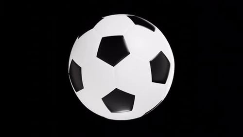 Bola de futebol animada em 3D | Alpha Channel