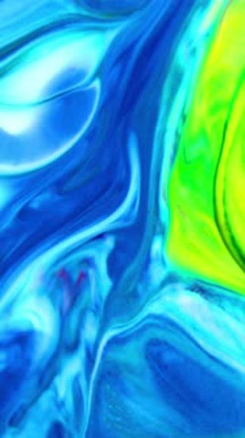 Swirling Abstract Paint Mixing with Vibrant Colors