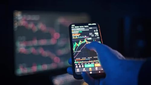 Checking Crypto Charts on Phone
