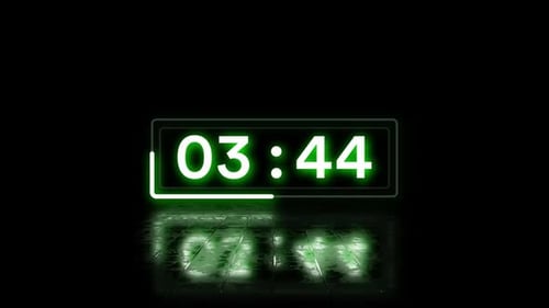 5 Minutes Countdown Five Min Box Animation Digital Clock Timer