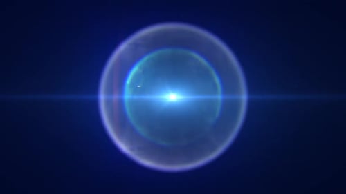 Energetic Futuristic Lens Flare Pulsing Light Animation