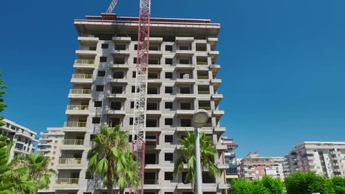 Drohnenaufnahmen einer Baustelle im Bau