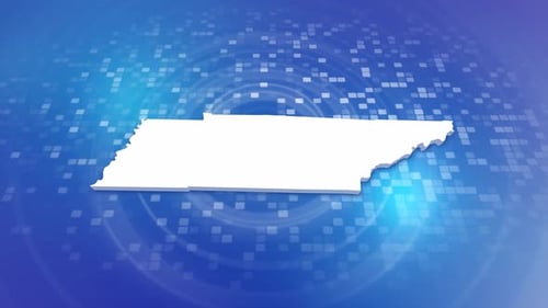 Animated Tennessee State Map Outline Reveal