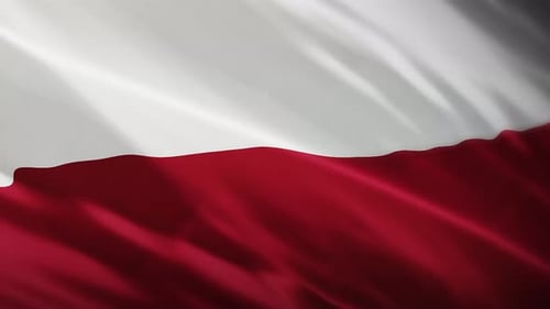 Polens Flagge schwenken - 4K