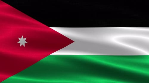 Waving Jordan Flag Loop Animation