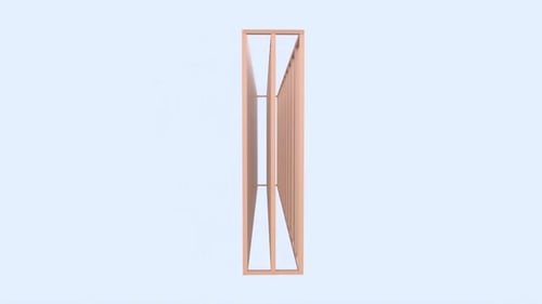 Abstract 3D Geometric Panels Rotating and Opening Animation