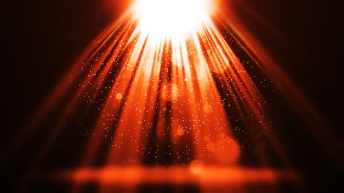 Warm Light Rays with Falling Dust Particles Loop Background