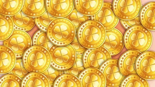 Gold Coin Background Loop Animation