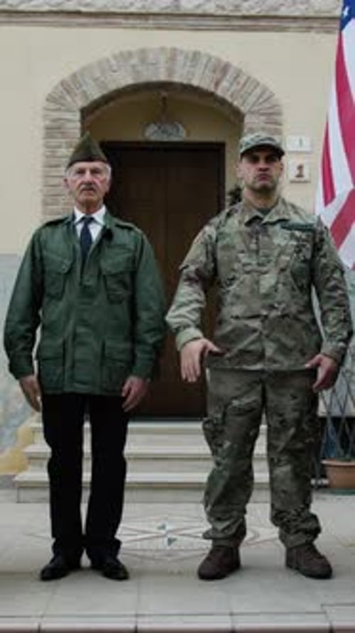 Two Men in Military Uniforms