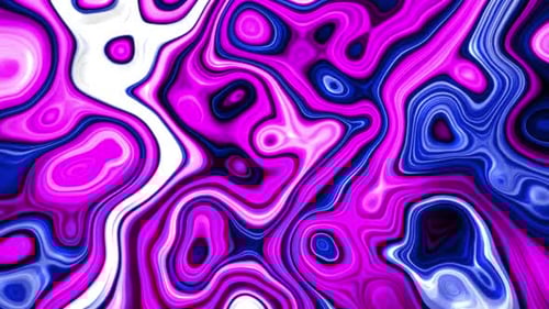 Abstract Fluid Magenta Blue White Swirls Looping Background