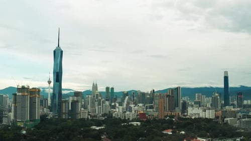 Merdaka 118 Kuala Lumpur city skyline aerial view, Malaysia
