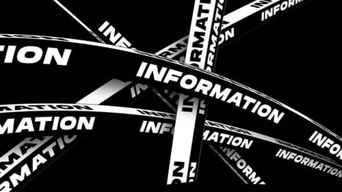 Kinetic Typography Animation of Information Data Ribbons