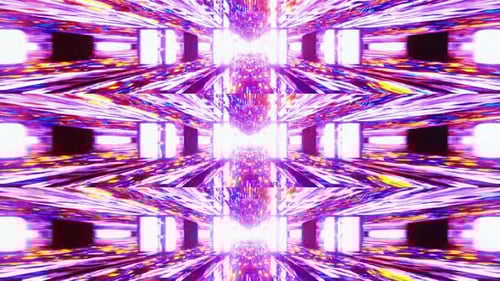 Vibrant Futuristic Hyperspace Light Tunnel Background Animation