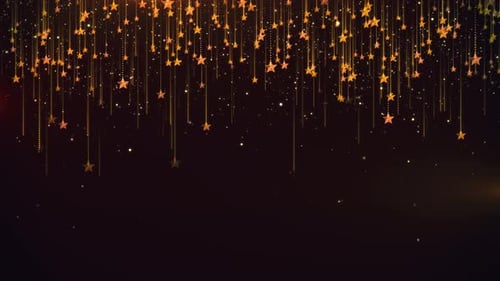 Elegant Golden Stars Glittering Fall Celebration Background Animation