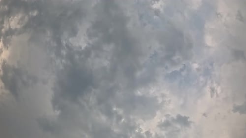 Billowing Gray Clouds Moving Across the Sky