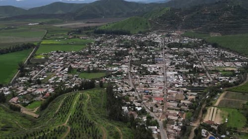 houses of the commune of pomaire, chile