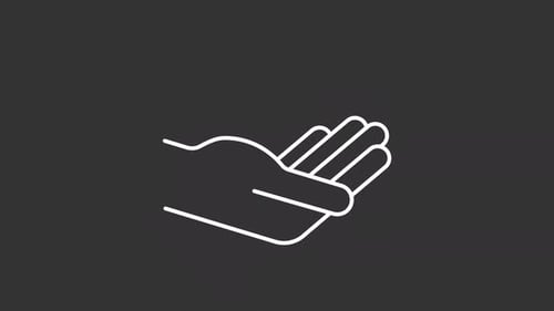 Minimalist Hand Gesture Line Drawing Animation