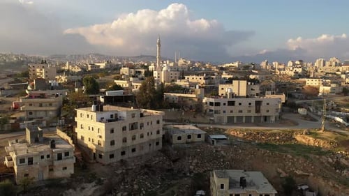 Palestine Town al-eizariya in jaudean desert