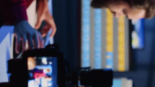 Young Adult Using Computer at Workplace