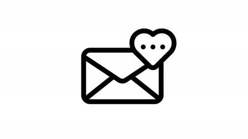 animation d'icônes de ligne de message