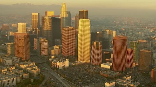 Los Angeles, California, Usa - March 22, 2012: Aerial of Downtown