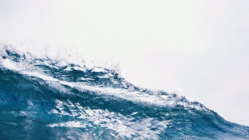 Crystal clear ocean wave breaks in Maldives