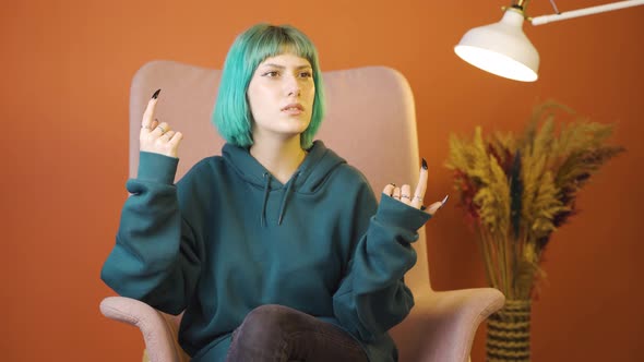 Hesitant young woman., People Stock Footage ft. people & victory - Envato