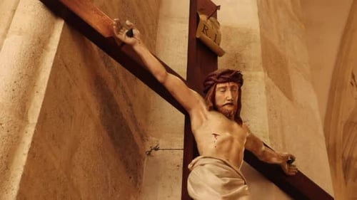 Artistic Statue of Jesus Christ on the Cross