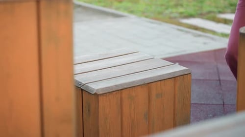 Fitness Instructor Feet Stepping Onto Wooden Jump Box Showing Balance And Power